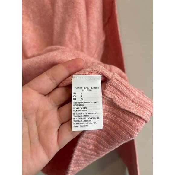 NWT American Eagle Crewneck Sweater Pink Size Small - Picture 4 of 5